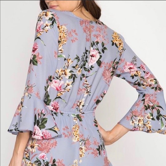 She and Sky Floral Romper - Picture 2 of 2